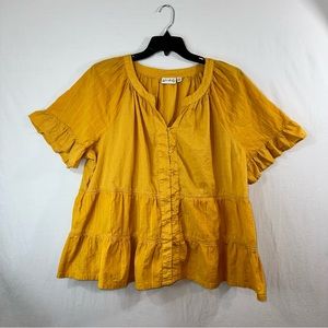 Wonderly Plus Size Short Sleeve Button Down Top. Size 3X.